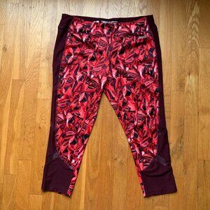 Avia Leggings Capris Womens Large Red Wine
